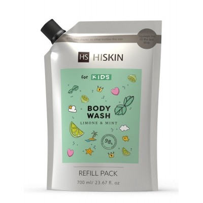 HiSkin Kids Body Wash Lime and Mint Refill Pack 700ml