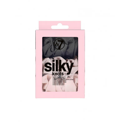 W7 Silky Knots 3 Hair Scrunchies Original