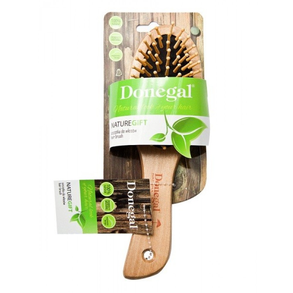 Donegal Nature Gift Wooden Massage Hair Brush No 9037
